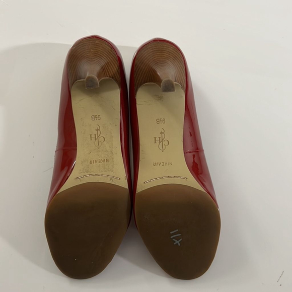 (9.5B) beautiful raspberry red Cole Haan patent leather heels - Picture 8 of 9